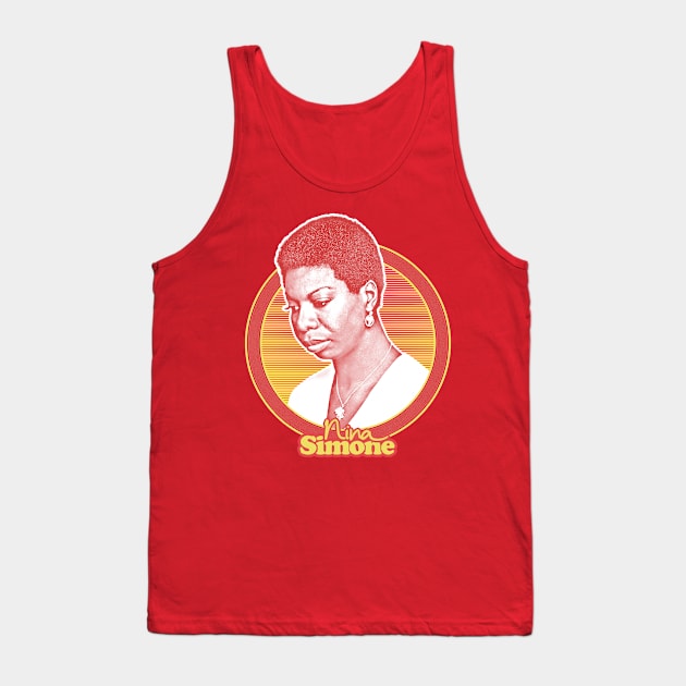 Nina Simone ////\\\\ Original Retro Fan Art Design Tank Top by DankFutura